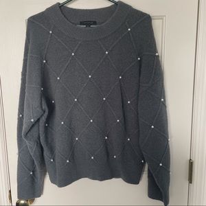 Ann Taylor Pearlized Argyle Sweater
